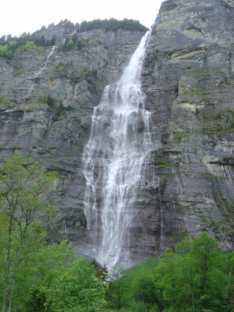 Swiss Murrenbachfall waterfalls Switzerland - near Lauterbrunnen